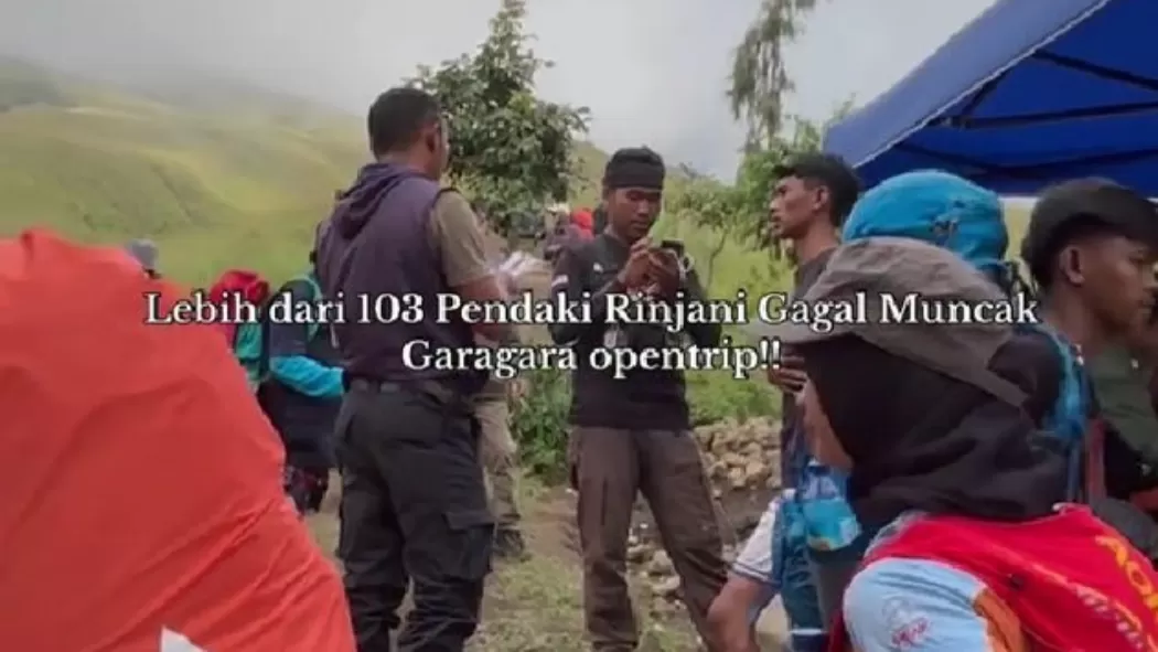 103 Pendaki di Gunung Rinjani Dipaksa Turun gegara Ditipu Open Trip