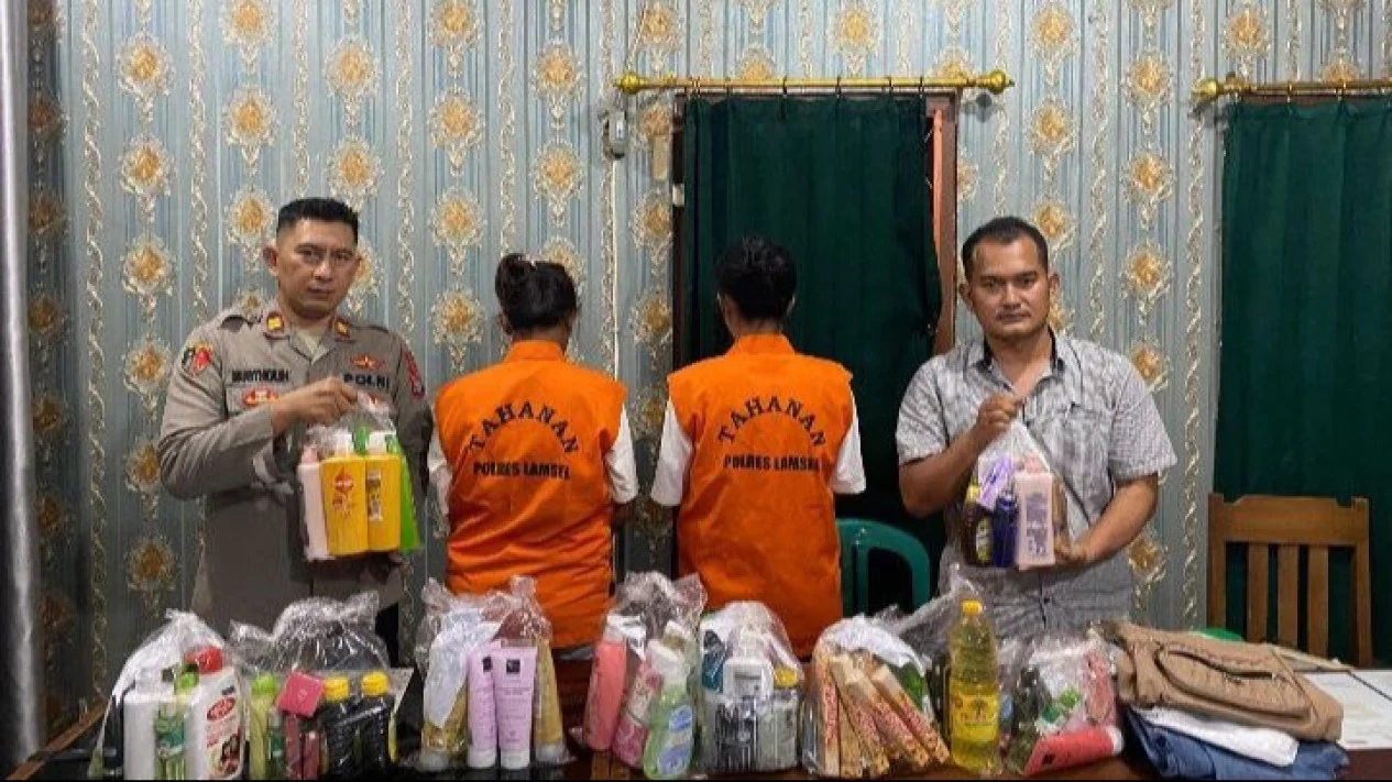 2 Emak Emak di Lampung Mencuri di 7 Minimarket Ditangkap Polisi, Begini Modusnya 