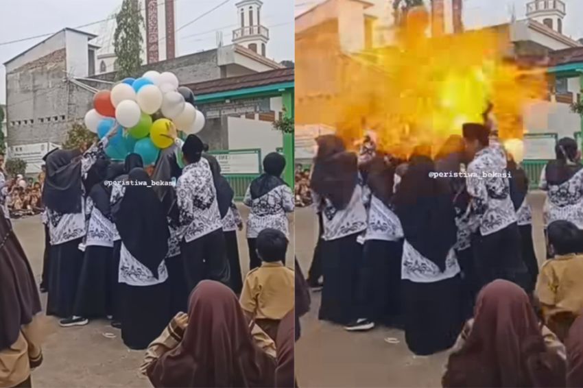 Balon Gas Meledak saat Perayaan Hari Guru di Bekasi, Sejumlah Guru Terluka