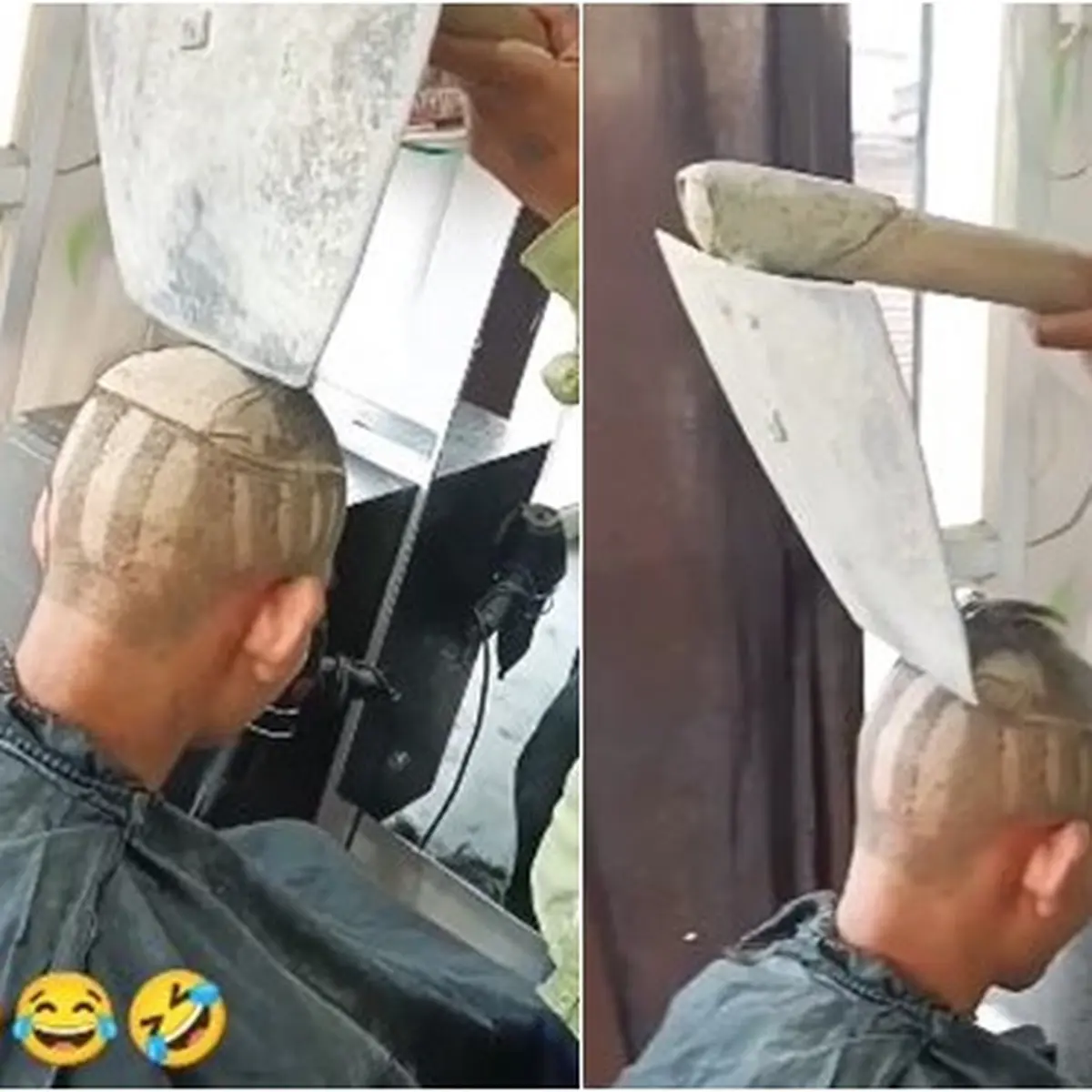 Bikin Kaget Tukang Cukur Diduga Pakai Sekop saat Potong Rambut Pelanggan