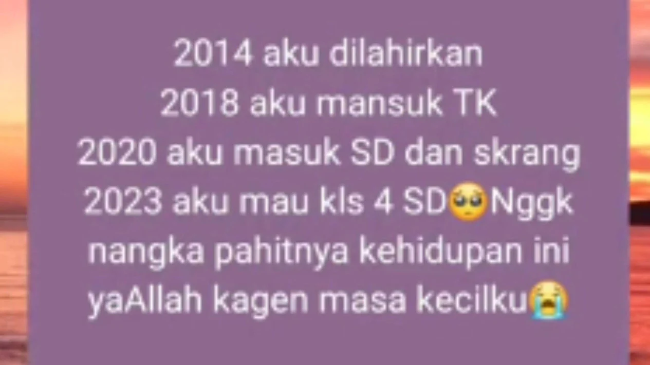 Bocil Curhat Capek Hidup Padahal Baru Kelas 4 SD, Ternyata Soal Percintaan