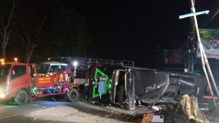 Bus Bawa Pelajar SMK Lingga Kencana Depok Kecelakaan di Subang