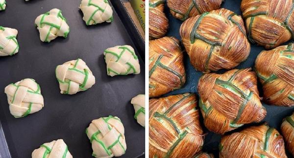 Camilan Unik Croipat, Croissant Berbentuk Ketupat Isi Rendang Daging
