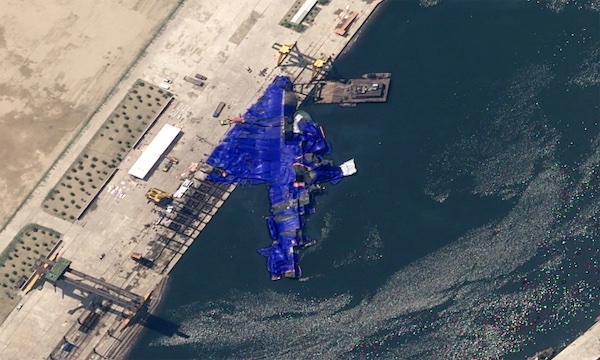 Citra Satelit Ungkap Insiden Peluncuran Kapal Perang Korea Utara