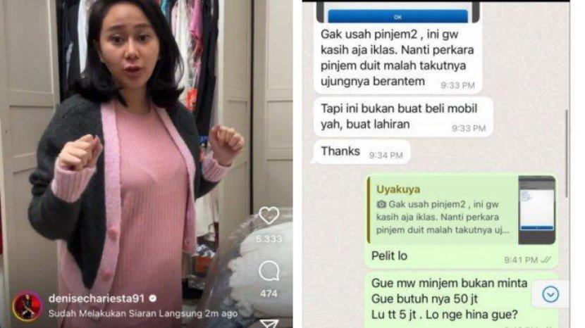 Denise Chariesta Pinjam Rp 50 Juta ke Uya Kuya, Hanya Diberi Rp 5 Juta