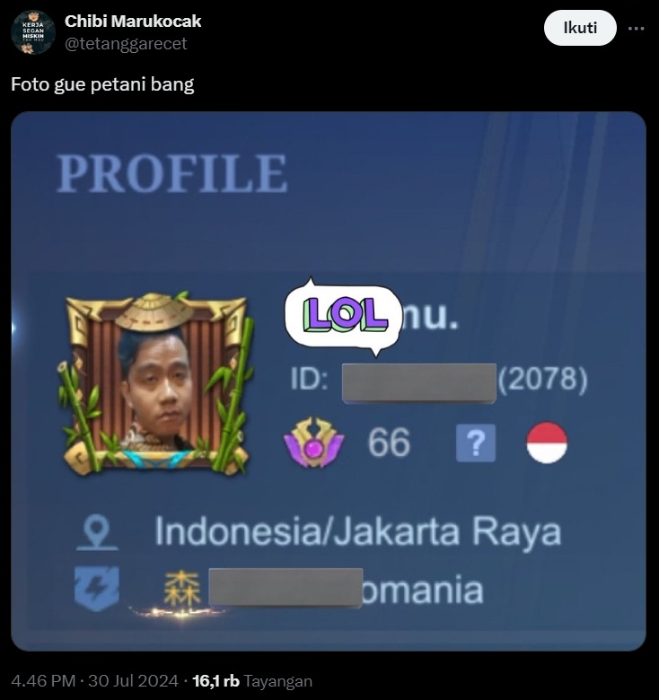 Deretan PP Mobile Legends Lucu Ini Viral di X, Wajah Haji Thariq Paling Kocak