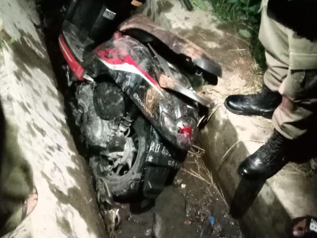 Duduk Perkara Motor Masuk Parit Ditinggal Pelaku Klitih di Bantul