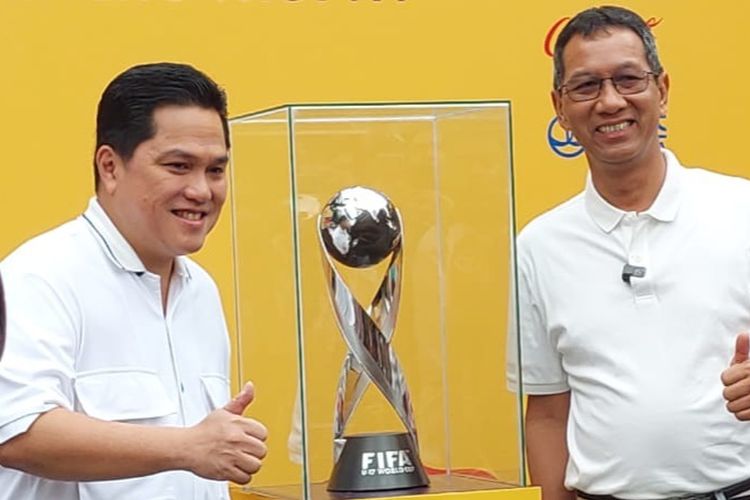 Erick Thohir Pamerkan Piala Dunia U 17 Indonesia 2023 di Bundaran HI, Trofi Tur Akan Keliling di Empat Kota