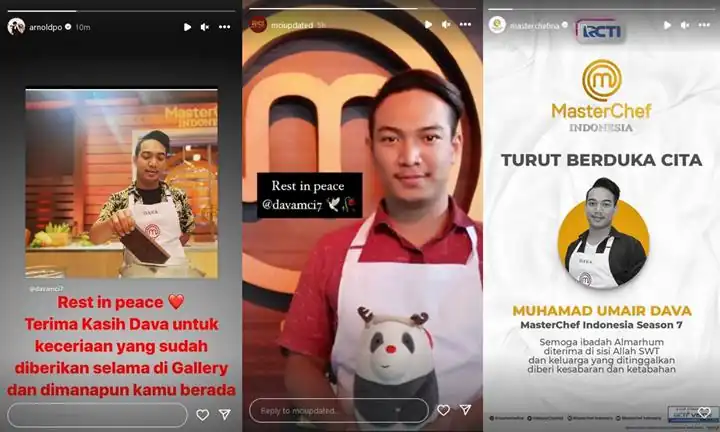 Finalis MasterChef Indonesia Season 7 Muhamad Umair Dava Meninggal Dunia, Chef Arnold Juri MasterChef Sampaikan Belasungkawa