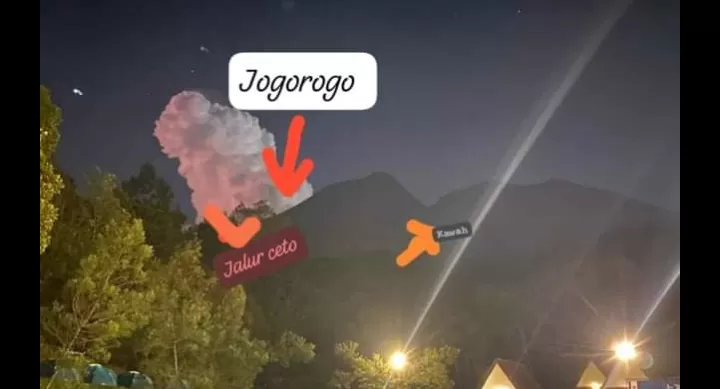 Heboh Asap Putih Kilatan Petir dari Gunung Lawu Terlihat di Sakura Hills