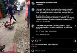 Heboh Bocah Naik Sepeda Listrik Ditabrak Mobil Boks