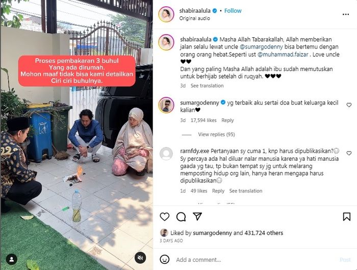 Ibunda Lala TikToker Cilik Histeris Saat Dirukiah, 3 Buhul Santet Mendadak Bermunculan, Akhirnya Dibakar