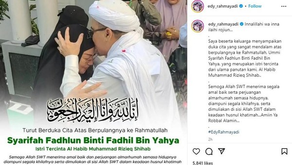 Inalilahi Istri Habib Rizieq Shihab Meninggal Dunia