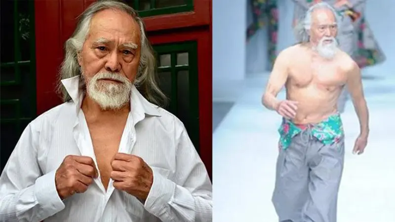 Kakek 87 Tahun Ini Bikin Heboh Usai Jadi Model Catwalk di China Fashion Week