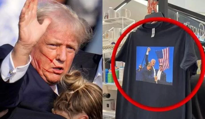 Kaos dengan Gambar Donald Trump Ditembak Viral, Pedagang Gercep Jual di Pasar