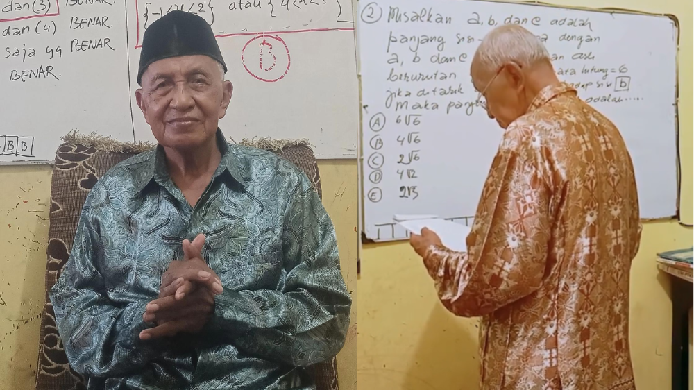 Kegigihan Mbah Melan, Ngajar Matematika Lewat Live TikTok di Usia 78 Tahun