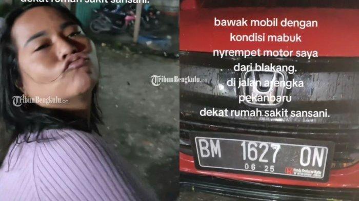 Kembali Terjadi, Perempuan Mabuk Bawa Mobil Tabrak Pemotor di Pekanbaru