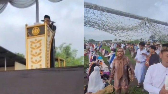 Khotib yang viral di bahas politik di Sholat led Lapangan Tamanan ungkap klarifikasi dan permintaan maaf