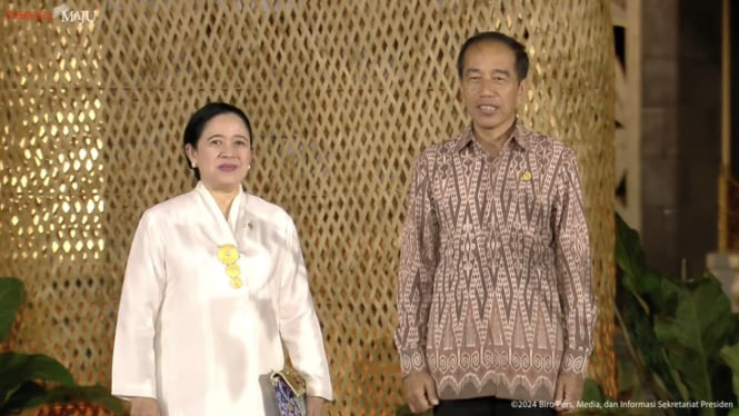 Momen Jokowi Sambut Puan Maharani di Gala Dinner World Water Forum 2024 di Bali