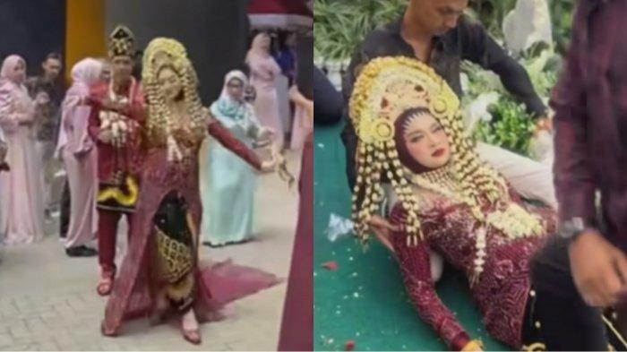 Momen Pengantin Wanita Diduga Kesurupan Leluhurnya, Dalam Video Terlihat Menari Sampai Ke Kursi Pelaminan Saat Resepsi Acara Pernikahannya