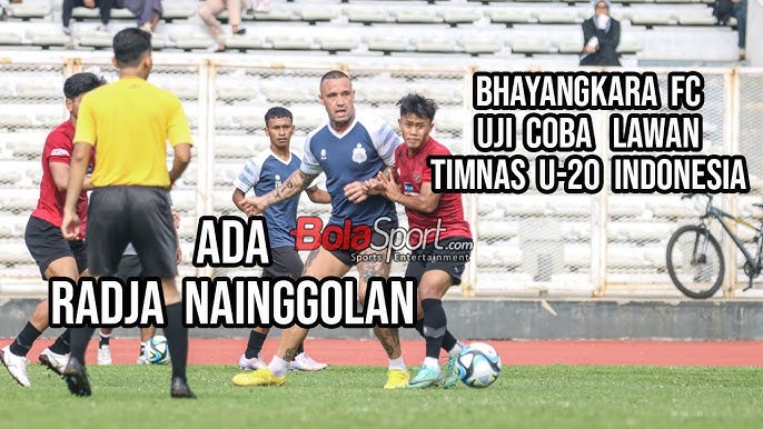 Momen Radja Nainggolan Murka Saat Bhayangkara vs Timnas U20