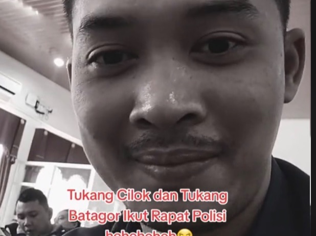 Moment Tukang Cilok dan Tukang Batagor Ikut Rapat Polisi, Ternyata Bukan Orang Sembarangan