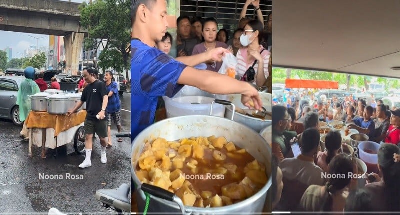 Penasaran Rasanya, Vlogger Asal Korea Selatan Ini Ikut War Takjil Kolak Viral di Mangga Besar