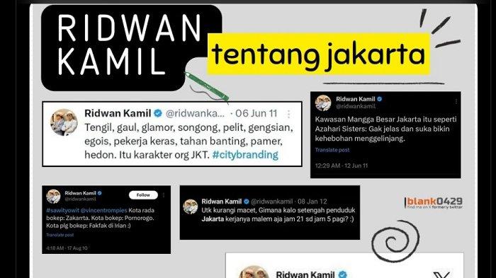 Penjelasan Ridwan Kamil soal Viral Twit Lama Terkait Warga Jakarta