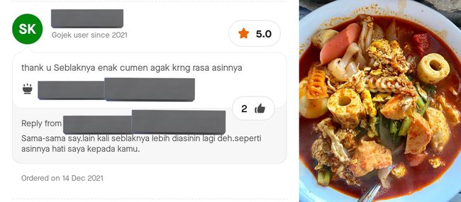 Penjual Seblak Ini Balas Nyinyir Review Buruk Pembeli di Aplikasi Online