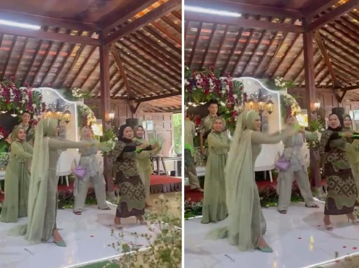 Pernikahan Viral, Pengantin Wanita Pound Fit Pakai Kebaya Saat Resepsi