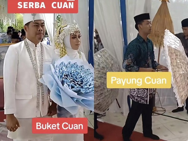 Pernikahan Viral Seserahan Uang Tunai Dirangkai Bentuk Payung Hingga Kue