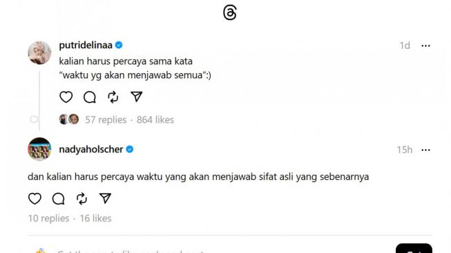 Putri Delina dan Nadya Holscher Saling Sindir, Keluarga Nathalie Holscher: Ketawa Aja