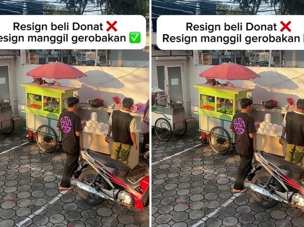 Resign dari Kantor Bukan Beri Donat, Traktir Panggil Gerobak Kali Lima