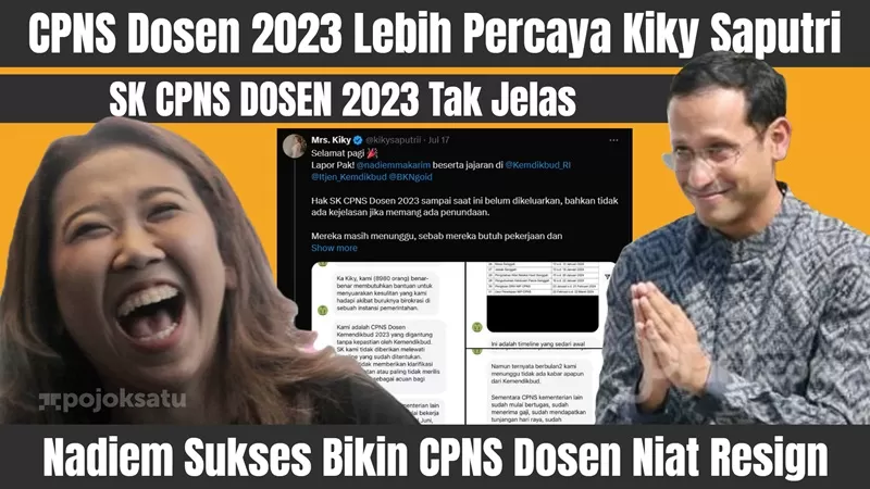 SK CPNS Dosen 2023 Tak Kunjung Turun, Kiky Saputri Sentil Nadiem Makarim: Mereka Masih Menunggu