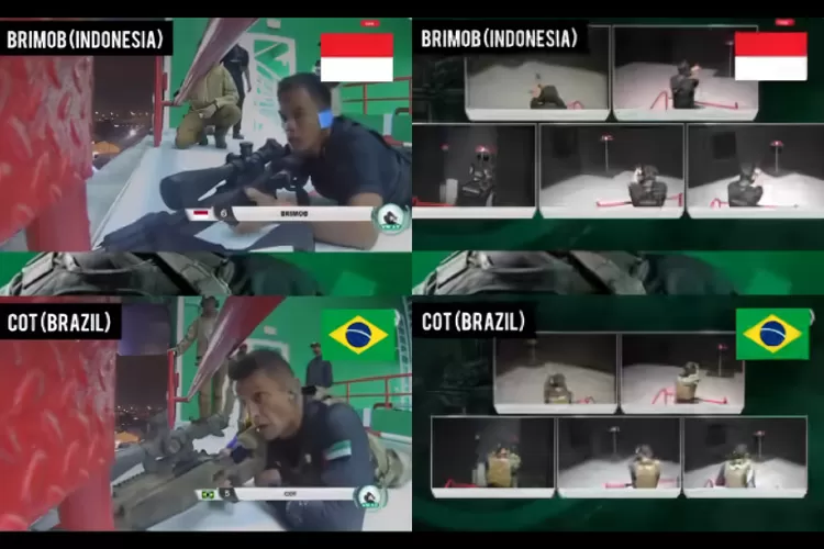 Selisih 1 Detik, Brimob Indonesia Kalahkan COT Brazil di SWAT Challenge 2024