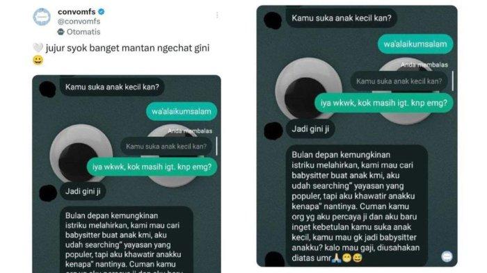 Seorang Wanita Ditawari Sang Mantan untuk Jadi Babysitter Anak Kandungnya