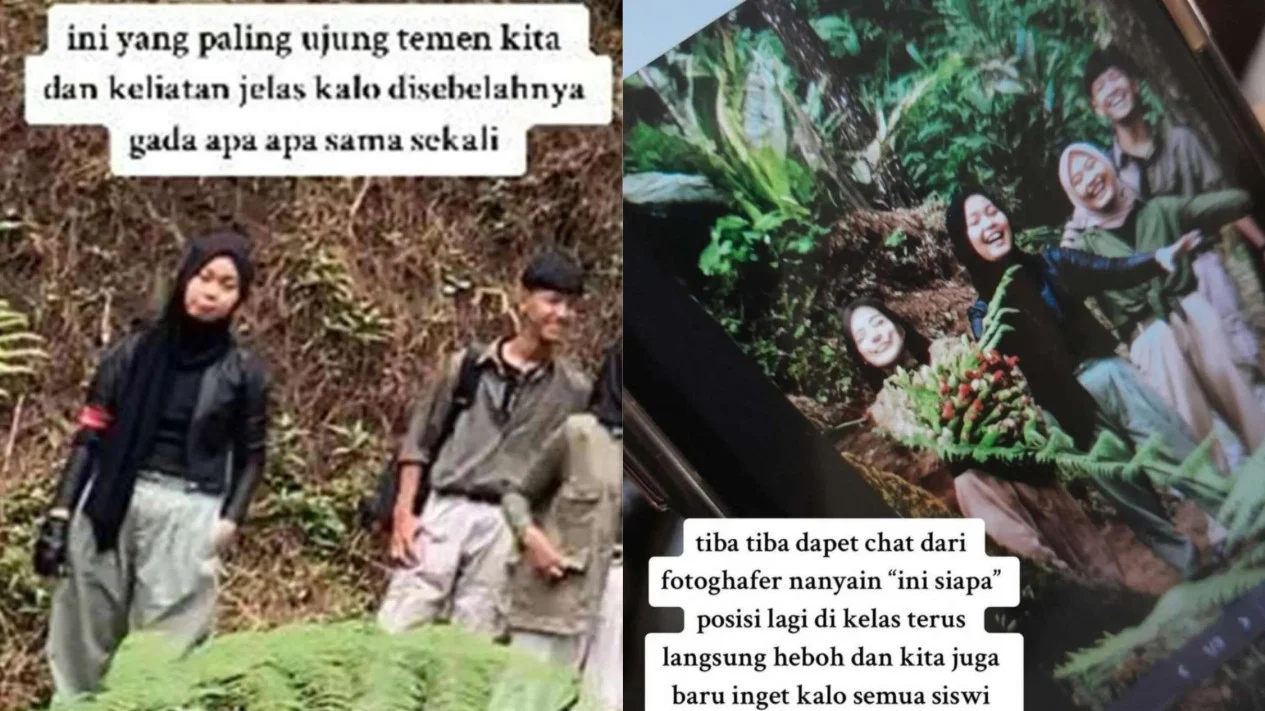 Sosok Menyeramkan Tak Diundang saat Foto Buku Tahunan, Ada Wanita Pucat Pegang Bunga