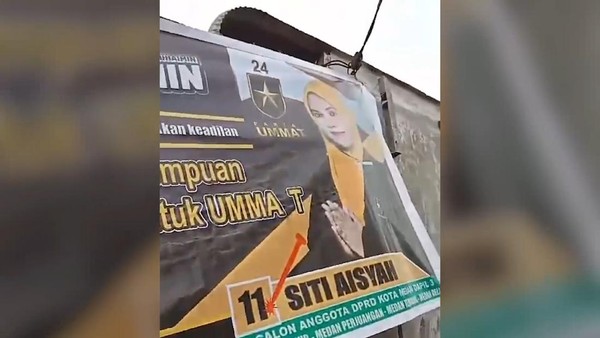 Spanduk Dipasang Tanpa Izin Dicabut, Caleg DPRD Medan Ngamuk, Ancam Warga