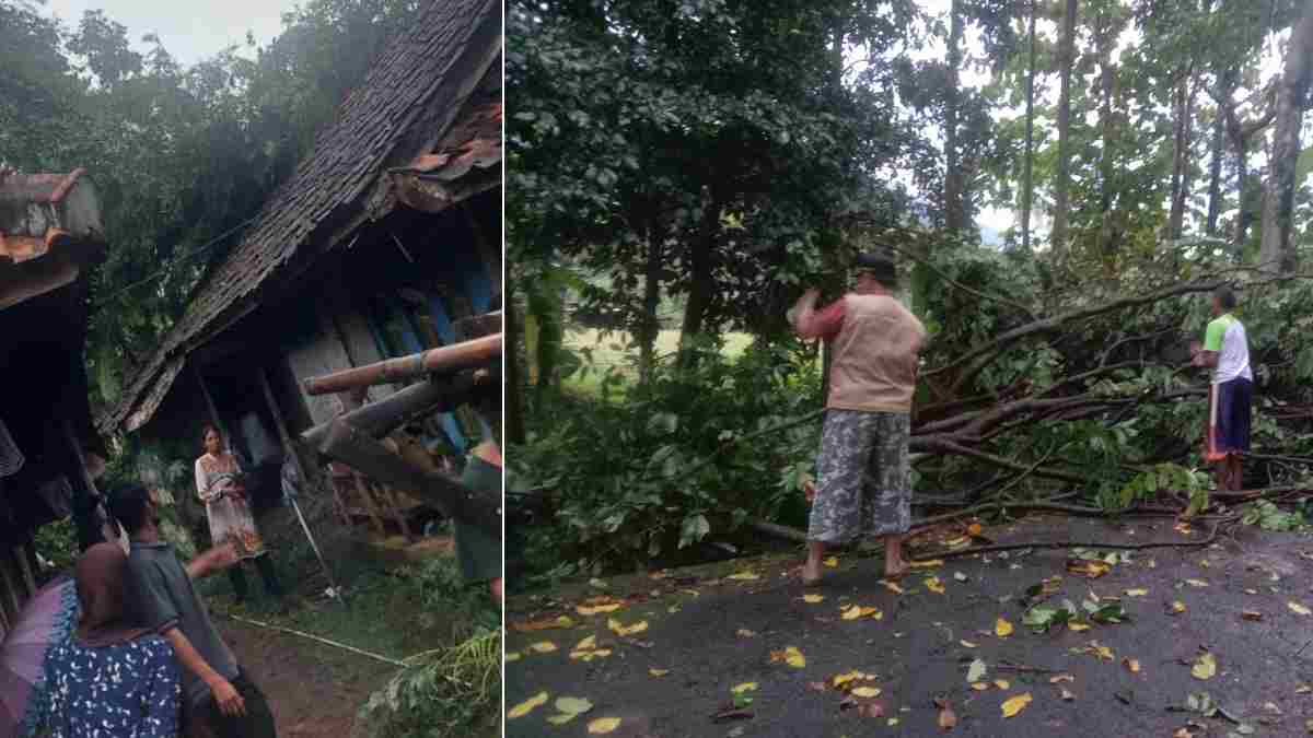 Sumedang Lumpuh Diterjang Angin Kencang, Rumah Rusak dan Listrik Padam