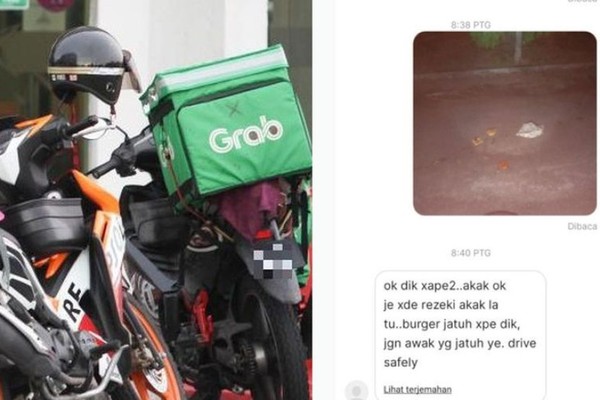 Tak Sengaja Jatuhkan Makanan Pembeli, Driver Ojol Ini Justru Diberi Tip