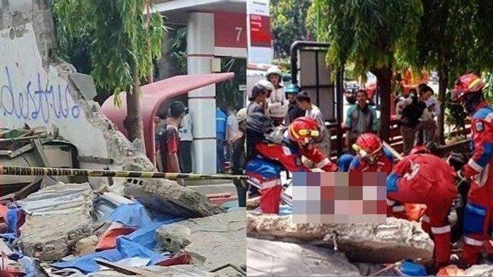 Tembok SPBU di Tebet Roboh, Sudah 6 Tahun Miring dan Retak