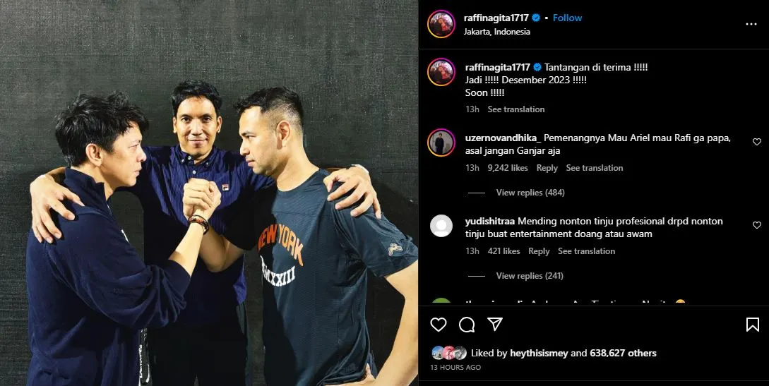 Terima Tantangan, Ariel NOAH Bakal Duel di Ring dengan Raffi Ahmad