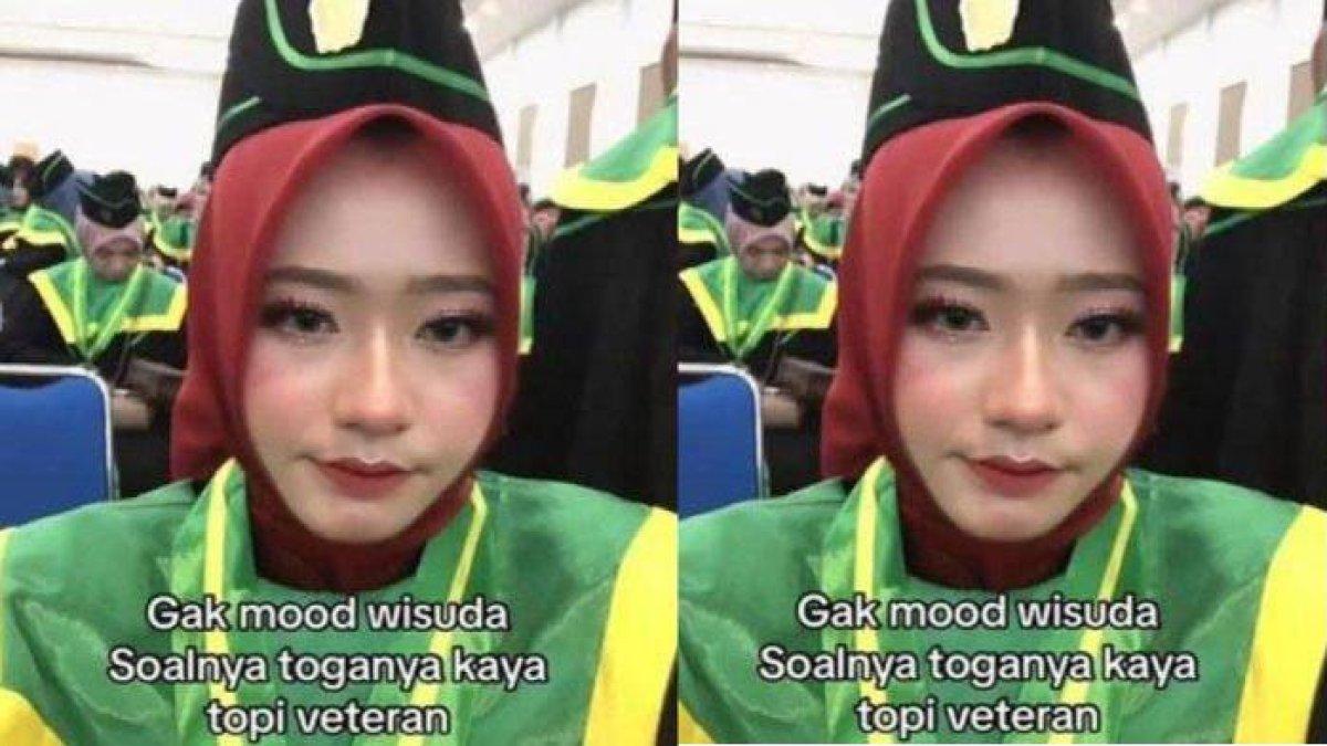 Toga Mirip Veteran Perang, Wisudawan Ini Malas Jalani Wisuda