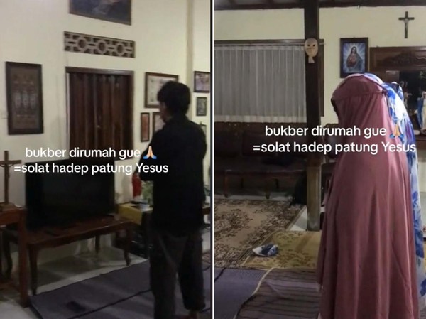 Toleransi Beragama Viral, Acara Bukber di Rumah Nonis, Momen Salat Disorot