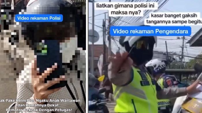 VIRAL Wanita Ngaku Anak Wartawan Cekcok dengan Polisi, Ngotot Tak Mau Ditilang karena Tak Pakai Helm