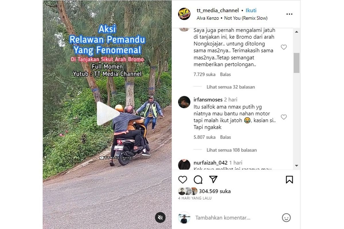 Video Viral Motor Gelimpangan Gagal Lewati Tanjakan Sikut Arah Bromo 