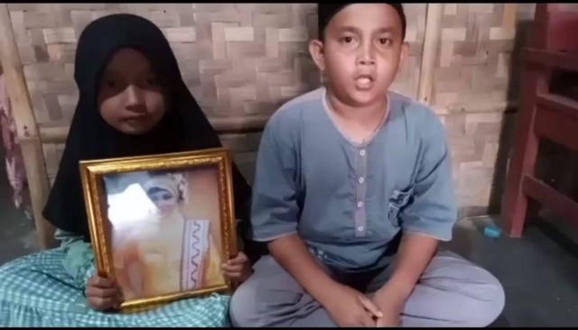 Viral, Kakak Adik di Lampung Ngadu ke Presiden Minta Tangkap Ayah yang Bunuh Ibu