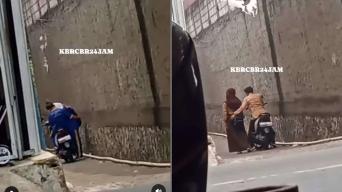 Viral 2 Pelajar Diduga Mesum di Gang Dekat Jalan Raya Masih Pakai Seragam