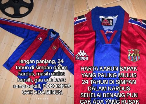 Viral Anak Ini Pamerkan Koleksi Jersey Bola Lawas Milik Bapaknya, Ternyata Barang Langka Sampai Ditawar Rp 30 Juta