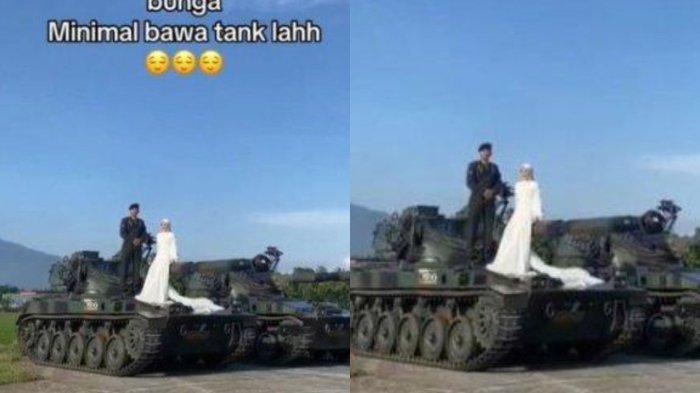 Viral Anggota TNI Foto Prewedding di Tank, Kadispenad Jelaskan Prosedur Pemakaiannya